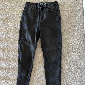 non ripped mom black jeans